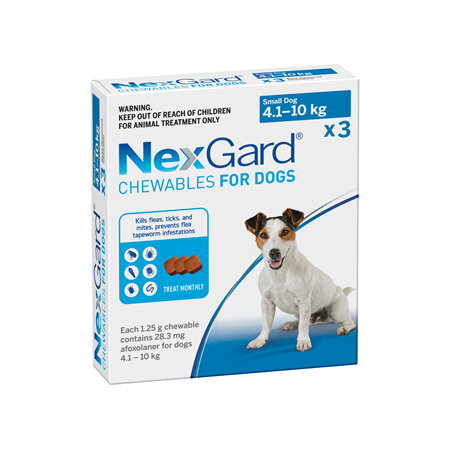 3pk NEXGARD chew for dogs 4.1-10 kg