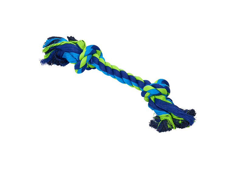 BUSTER Colour Dental Rope Dog Toy Blue/Lime
