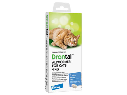 Drontal® Allwormer For Cats 4kg, 2 pack