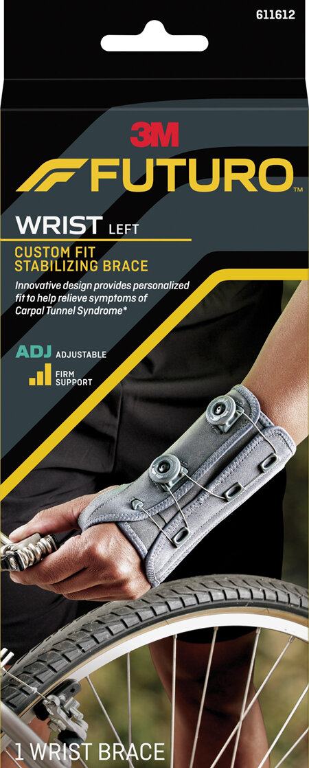 Futuro Custom Fit Stabilising Wrist Brace, Left Hand, Adjustable