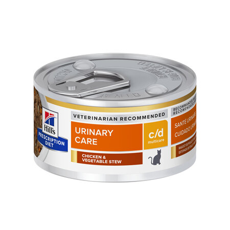 Hill's Prescription Diet c/d Multicare Urinary Care Chicken & Vegetable Stew Canned Cat Food 24x82g