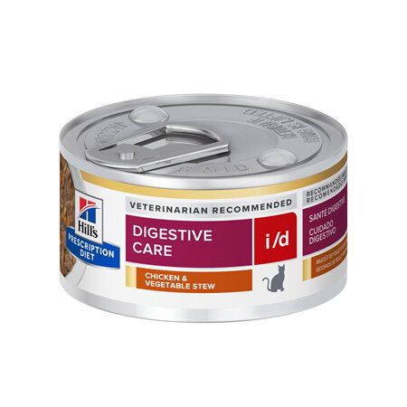 Hill's Prescription Diet i/d Digestive Care Chicken & Vegetable Stew Canned Cat Food 24x82g