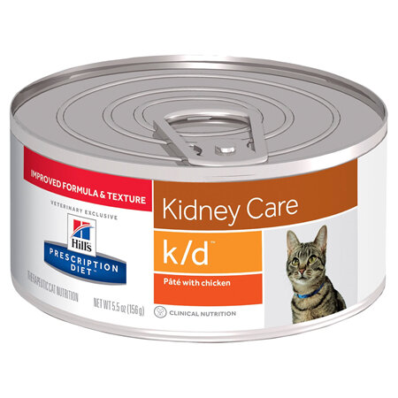 Hill's Prescription Diet k/d Kidney Care Pâté with Chicken Canned Cat Food 24x156g