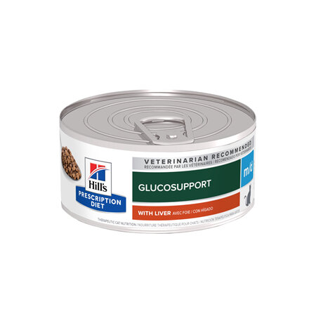 Hill's Prescription Diet m/d GlucoSupport with Liver Flavour Canned Cat Food 24x156g
