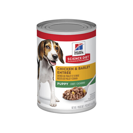Hill's Science Diet Puppy Chicken & Barley Entrée Canned Wet Dog Food, 370g, 12 Pack