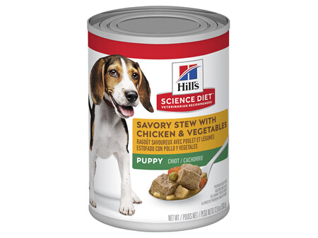 Hill's Science Diet Puppy Savory Stew Chicken & Vegetables Canned Dog Food, 363g