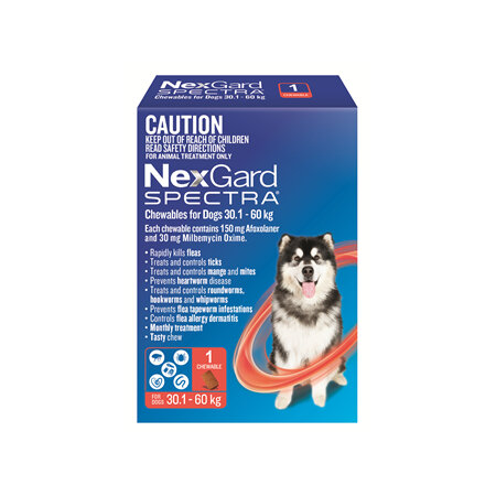 NexGard Spectra Chewables For Extra Large Dogs (30.1-60 kg) 1 pack