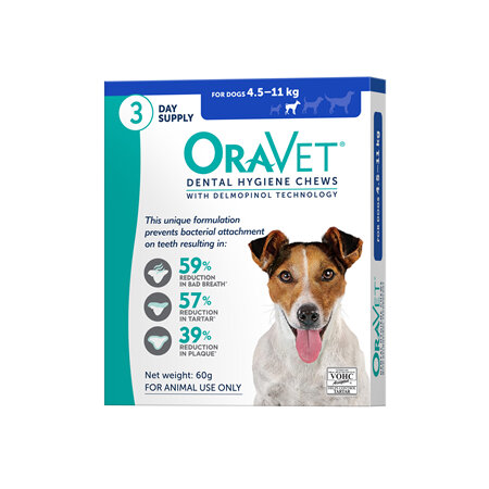 OraVet Dental Hygiene Chew for Small Dogs, 4.5-11 kg 3 pack