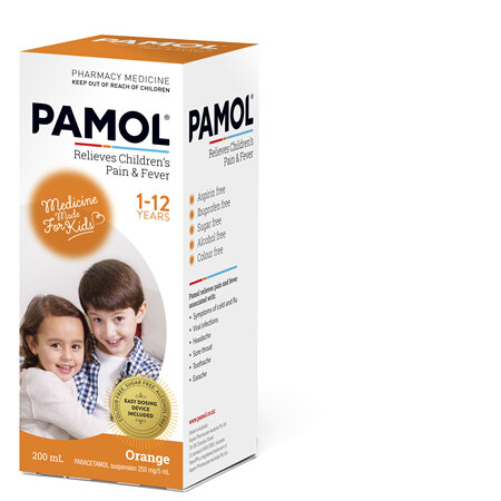 PAMOL® All Ages Orange Colourfree 200mL