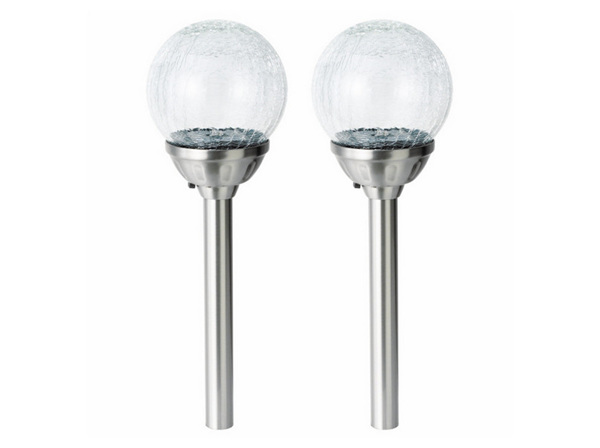 smart garden solar crackle globe stake lights colour staked christmas lights