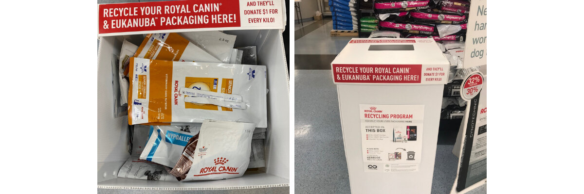 Terracycle recycling of Royal Canin food bags
